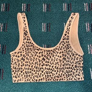 Cheetah print bra top size S Pacsun